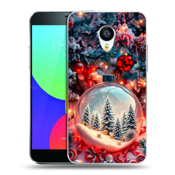 Силиконовый чехол на Meizu MX4 с принтом Новый год