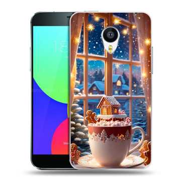 Силиконовый чехол на Meizu MX4 с принтом Новый год