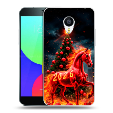 Силиконовый чехол на Meizu MX4 с принтом Новый год