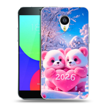 Силиконовый чехол на Meizu MX4 с принтом Новый год