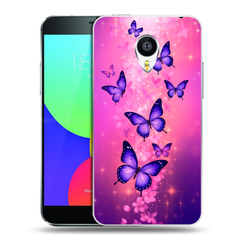 Силиконовый чехол на Meizu MX4 с принтом Бабочки Силиконовый чехол на Meizu MX4 с принтом Бабочки