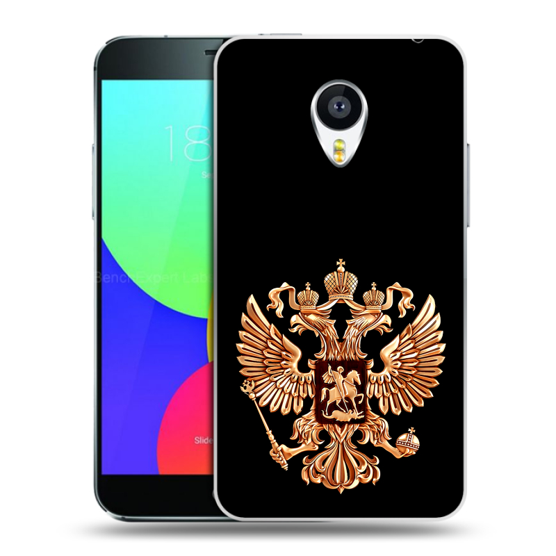 Силиконовый чехол на Meizu MX4 с принтом Герб России золотой Силиконовый чехол на Meizu MX4 с принтом Герб России золотой