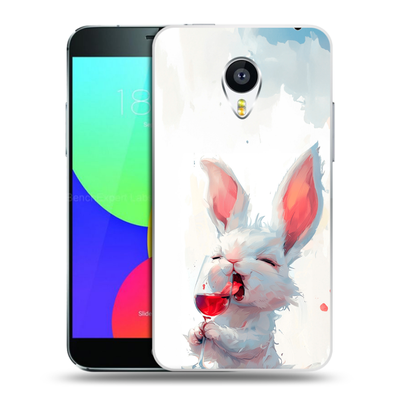Силиконовый чехол на Meizu MX4 с принтом кролик зайчик Силиконовый чехол на Meizu MX4 с принтом кролик зайчик