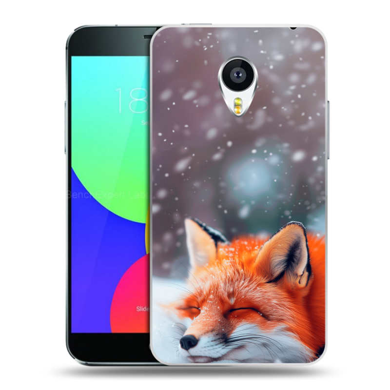 Пластиковый чехол на Meizu MX4 с принтом лиса Пластиковый чехол на Meizu MX4 с принтом лиса