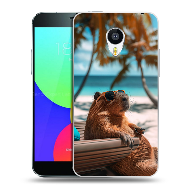 Силиконовый чехол на Meizu MX4 с принтом Капибара Силиконовый чехол на Meizu MX4 с принтом Капибара