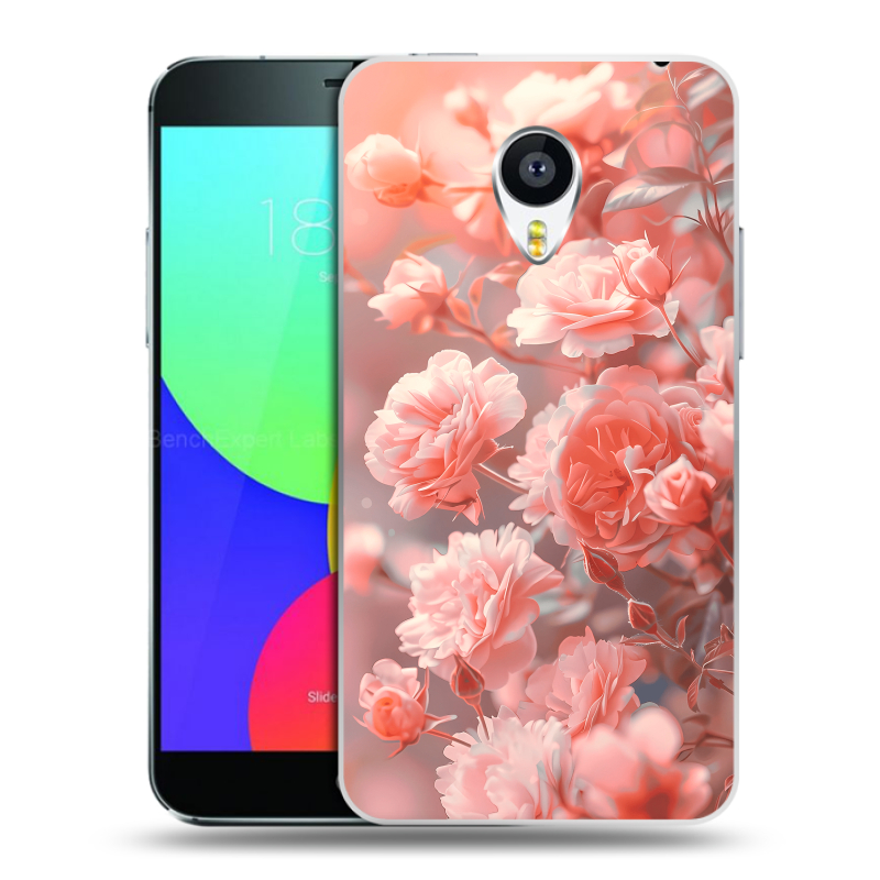 Силиконовый чехол на Meizu MX4 с принтом Розы цветы Силиконовый чехол на Meizu MX4 с принтом Розы цветы