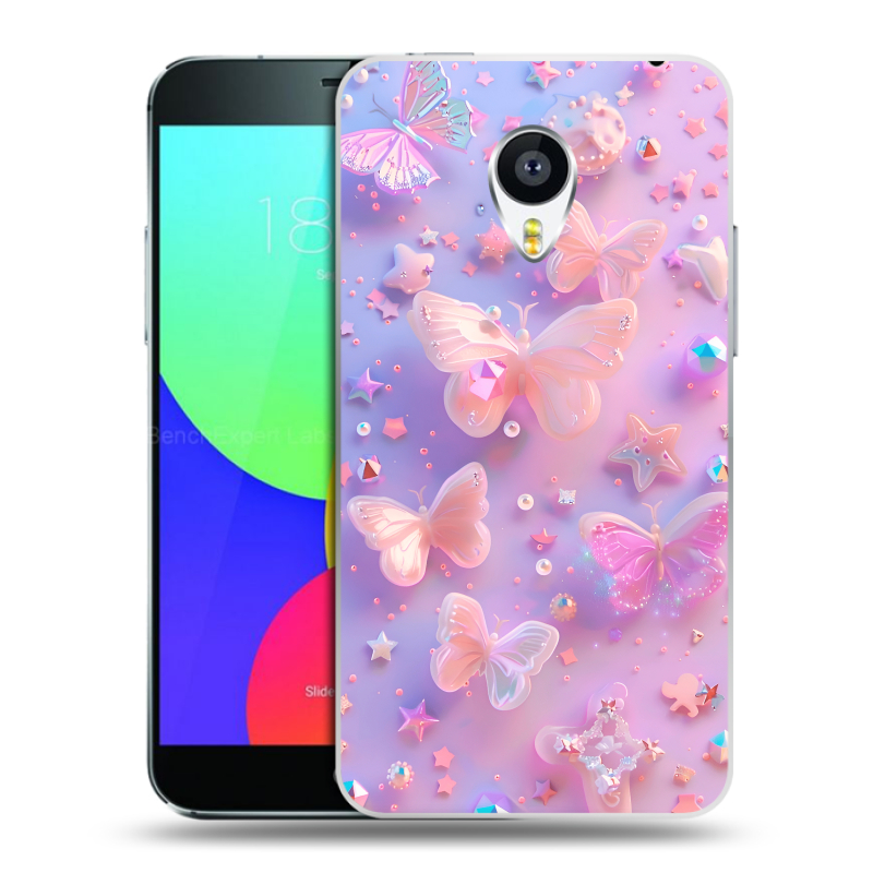 Пластиковый чехол на Meizu MX4 с принтом Бабочки Пластиковый чехол на Meizu MX4 с принтом Бабочки