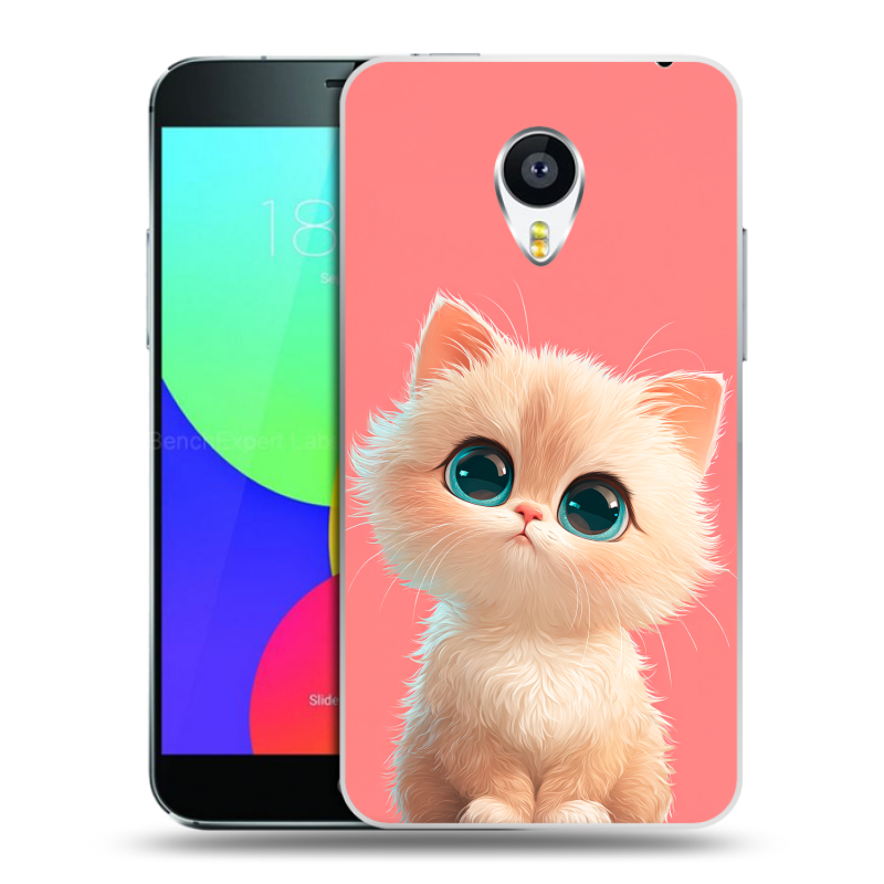 Пластиковый чехол на Meizu MX4 с принтом Розовый котенок Пластиковый чехол на Meizu MX4 с принтом Розовый котенок