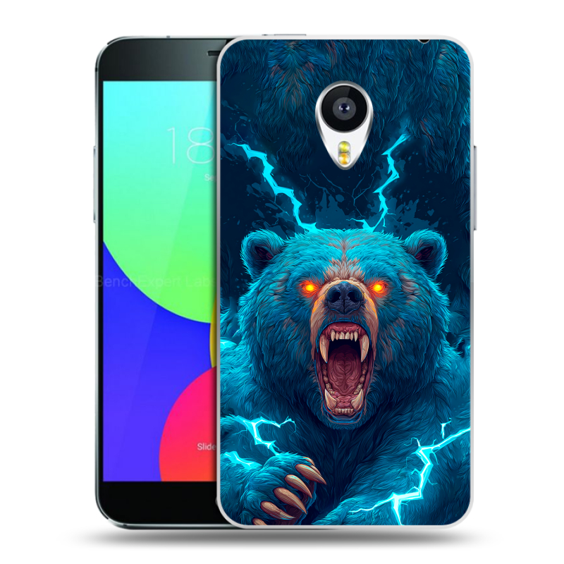Силиконовый чехол на Meizu MX4 с принтом Медведь Силиконовый чехол на Meizu MX4 с принтом Медведь