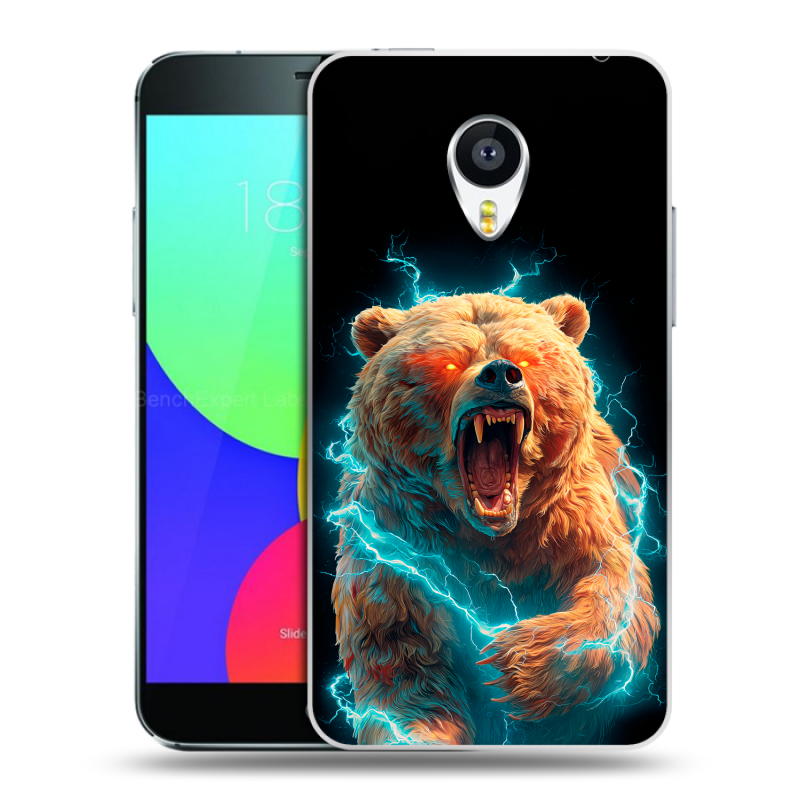 Силиконовый чехол на Meizu MX4 с принтом Медведь Силиконовый чехол на Meizu MX4 с принтом Медведь
