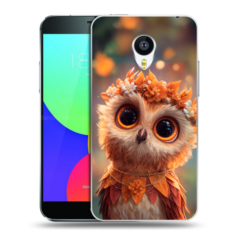 Силиконовый чехол на Meizu MX4 с принтом Милая сова Силиконовый чехол на Meizu MX4 с принтом Милая сова