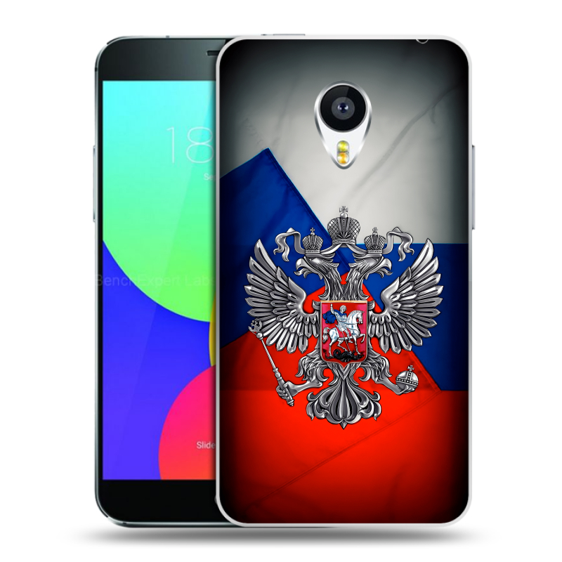 Пластиковый чехол на Meizu MX4 с принтом Флаг России Пластиковый чехол на Meizu MX4 с принтом Флаг России