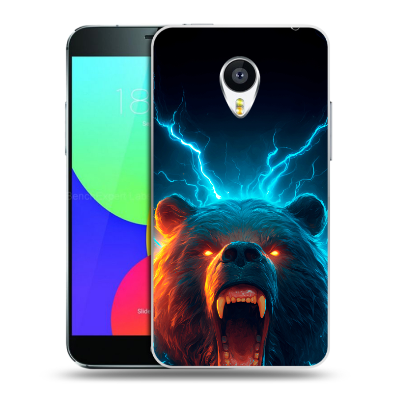Пластиковый чехол на Meizu MX4 с принтом Медведь Пластиковый чехол на Meizu MX4 с принтом Медведь
