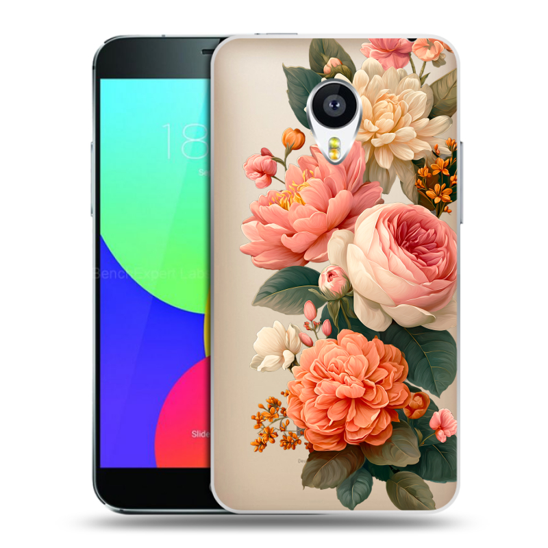 Силиконовый чехол на Meizu MX4 с принтом цветы Силиконовый чехол на Meizu MX4 с принтом цветы