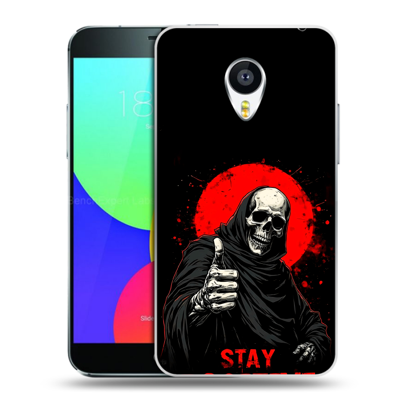 Силиконовый чехол на Meizu MX4 с принтом смешной скелет Силиконовый чехол на Meizu MX4 с принтом смешной скелет