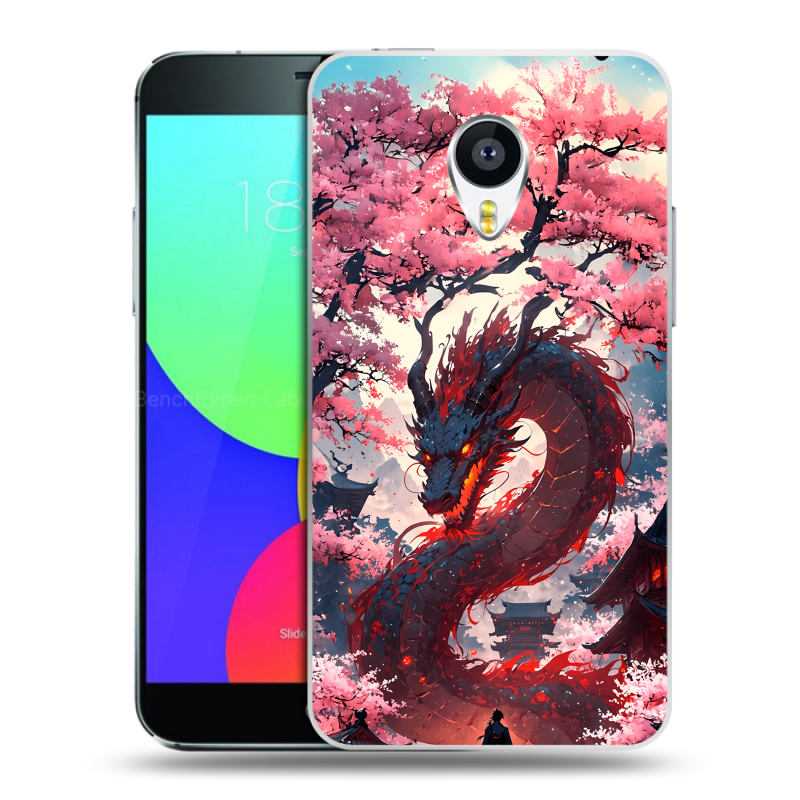 Пластиковый чехол на Meizu MX4 с принтом Дракон Японский Пластиковый чехол на Meizu MX4 с принтом Дракон Японский