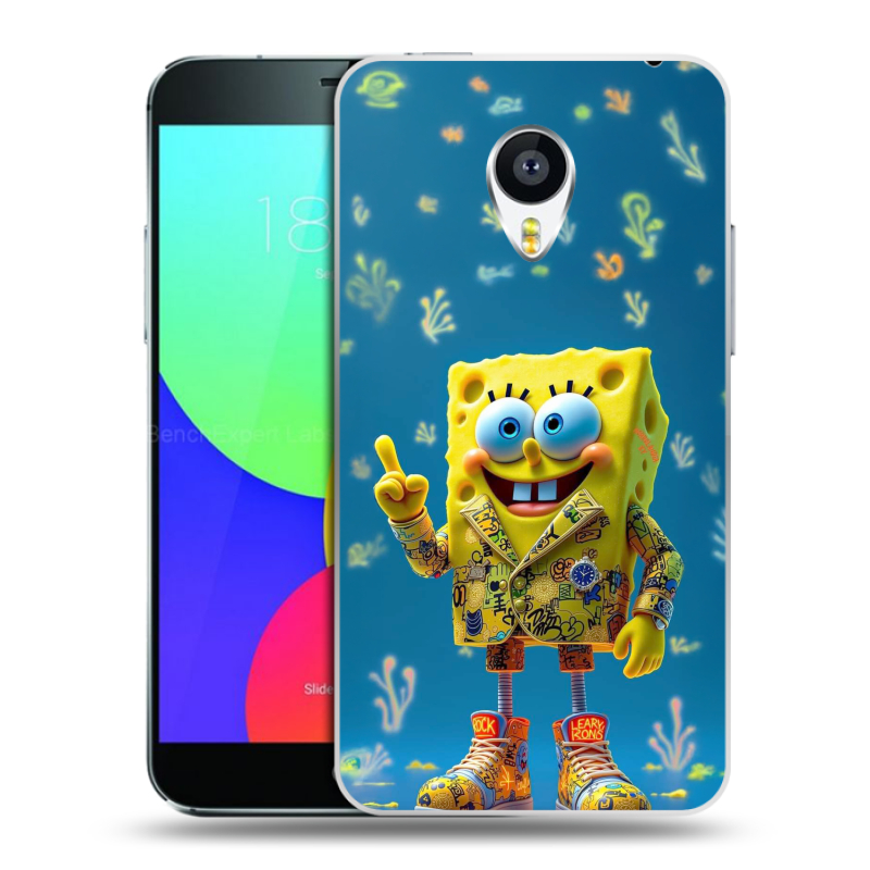 Пластиковый чехол на Meizu MX4 с принтом Спанч боб Спанчбоб Пластиковый чехол на Meizu MX4 с принтом Спанч боб Спанчбоб