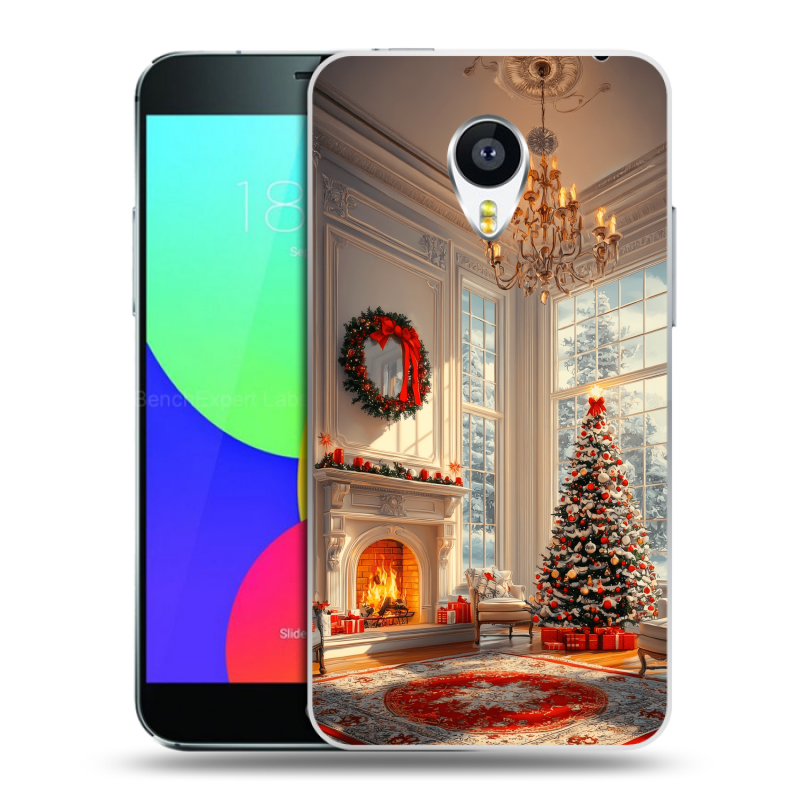 Силиконовый чехол на Meizu MX4 с принтом Новый год Силиконовый чехол на Meizu MX4 с принтом Новый год
