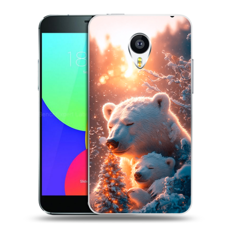 Силиконовый чехол на Meizu MX4 с принтом Новый год Силиконовый чехол на Meizu MX4 с принтом Новый год