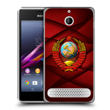 Пластиковый чехол на Sony Xperia E1 с принтом Герб СССР Пластиковый чехол на Sony Xperia E1 с принтом Герб СССР