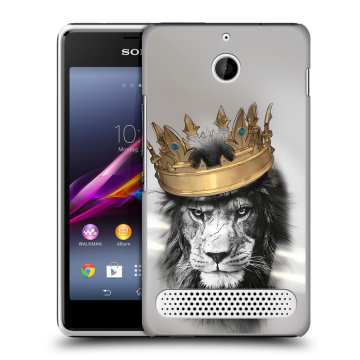 Пластиковый чехол на Sony Xperia E1 с принтом Лев с короной Пластиковый чехол на Sony Xperia E1 с принтом Лев с короной