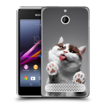 Пластиковый чехол на Sony Xperia E1 с принтом Коты Пластиковый чехол на Sony Xperia E1 с принтом Коты