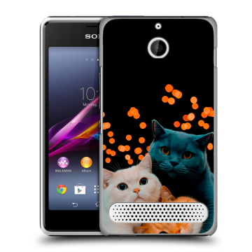 Пластиковый чехол на Sony Xperia E1 с принтом Кошки Пластиковый чехол на Sony Xperia E1 с принтом Кошки