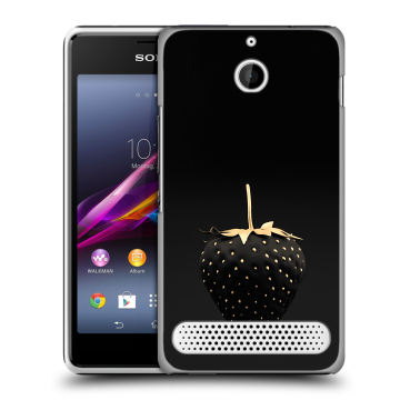 Пластиковый чехол на Sony Xperia E1 с принтом Черная клубника Пластиковый чехол на Sony Xperia E1 с принтом Черная клубника