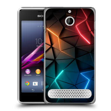Пластиковый чехол на Sony Xperia E1 с принтом Абстракция неон Пластиковый чехол на Sony Xperia E1 с принтом Абстракция неон