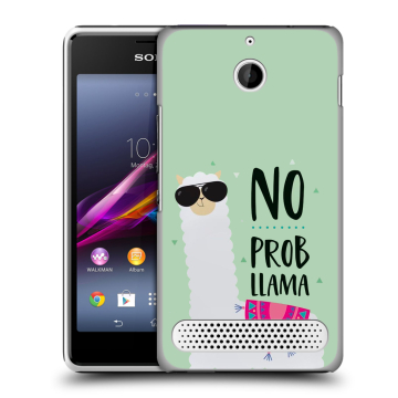 Пластиковый чехол на Sony Xperia E1 с принтом Лама Пластиковый чехол на Sony Xperia E1 с принтом Лама