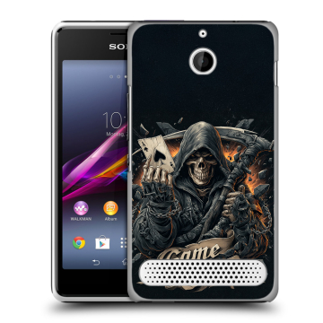 Пластиковый чехол на Sony Xperia E1 с принтом Скелет карты Пластиковый чехол на Sony Xperia E1 с принтом Скелет карты