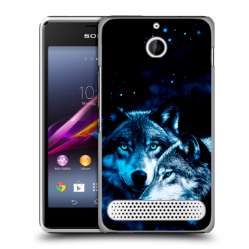 Пластиковый чехол на Sony Xperia E1 с принтом Волки Пластиковый чехол на Sony Xperia E1 с принтом Волки