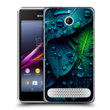 Пластиковый чехол на Sony Xperia E1 с принтом Листья Пластиковый чехол на Sony Xperia E1 с принтом Листья