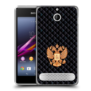 Пластиковый чехол на Sony Xperia E1 с принтом Герб России принт