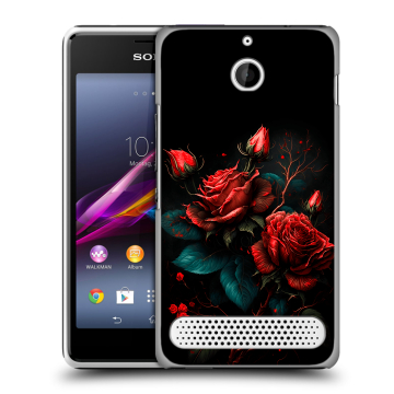 Пластиковый чехол на Sony Xperia E1 с принтом Розы красные