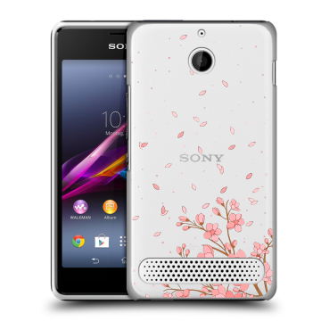Пластиковый чехол на Sony Xperia E1 с принтом Ветка сакуры Пластиковый чехол на Sony Xperia E1 с принтом Ветка сакуры