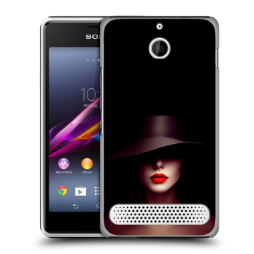 Пластиковый чехол на Sony Xperia E1 с принтом Девушка в шляпе