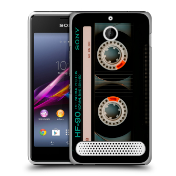 Пластиковый чехол на Sony Xperia E1 с принтом Кассета