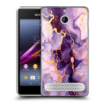 Пластиковый чехол на Sony Xperia E1 с принтом Мрамор