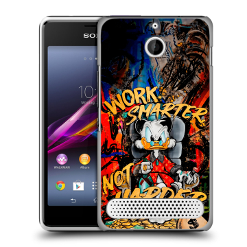 Пластиковый чехол на Sony Xperia E1 с принтом Дональд Дак Деньги