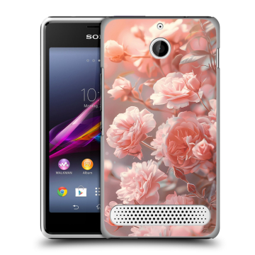 Пластиковый чехол на Sony Xperia E1 с принтом Розовые розы Пластиковый чехол на Sony Xperia E1 с принтом Розовые розы