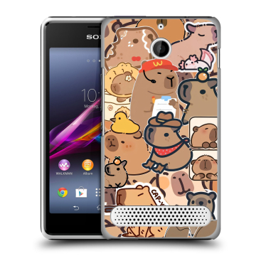 Пластиковый чехол на Sony Xperia E1 с принтом капибара