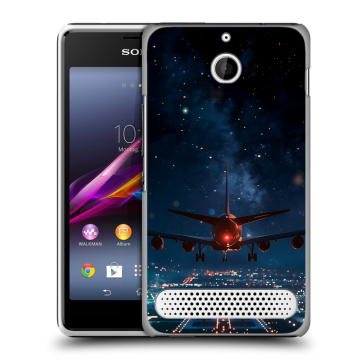 Пластиковый чехол на Sony Xperia E1 с принтом самолет Пластиковый чехол на Sony Xperia E1 с принтом самолет