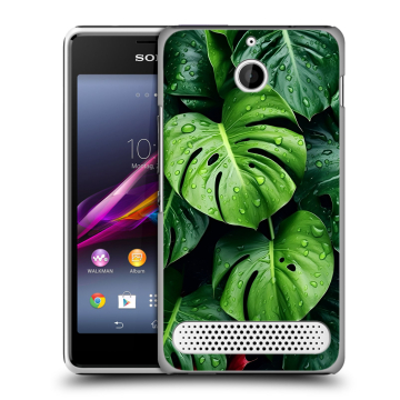 Пластиковый чехол на Sony Xperia E1 с принтом Листья Пластиковый чехол на Sony Xperia E1 с принтом Листья