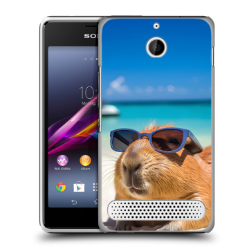 Пластиковый чехол на Sony Xperia E1 с принтом Капибара