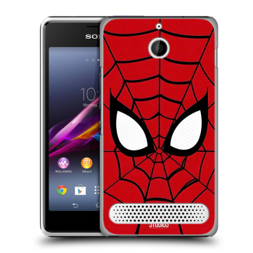 Пластиковый чехол на Sony Xperia E1 с принтом человек паук spiderman