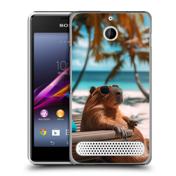 Пластиковый чехол на Sony Xperia E1 с принтом Капибара