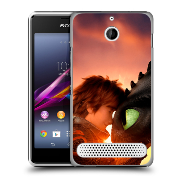 Пластиковый чехол на Sony Xperia E1 с принтом Как приручить дракона