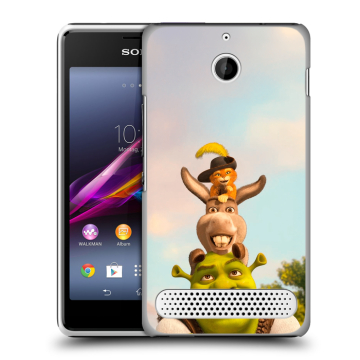 Пластиковый чехол на Sony Xperia E1 с принтом Шрек Shrek Пластиковый чехол на Sony Xperia E1 с принтом Шрек Shrek