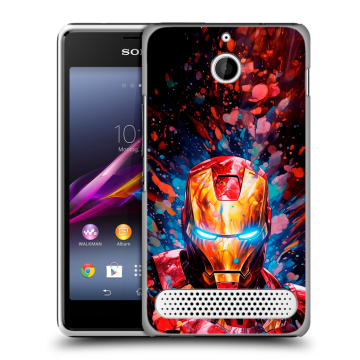 Пластиковый чехол на Sony Xperia E1 с принтом Железный человек Ironman
